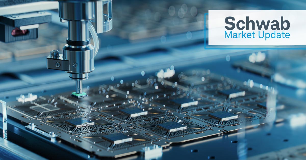 Schwab Market Update: A picture of a semiconductor manufacturing process.
