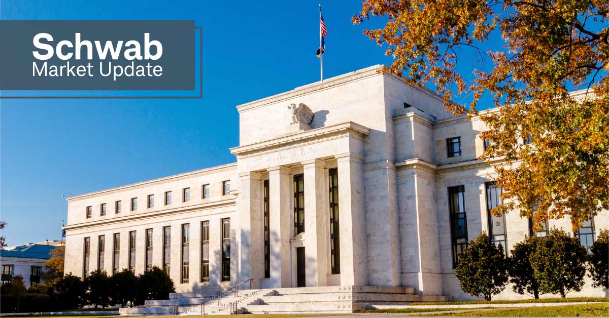 Schwab Market Update: A frontal view of the Federal Reserve building.