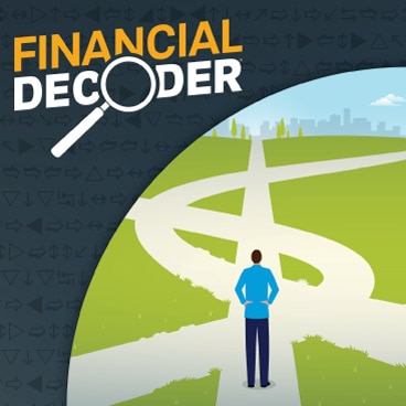 Illustration of character looking out at multiple winding paths