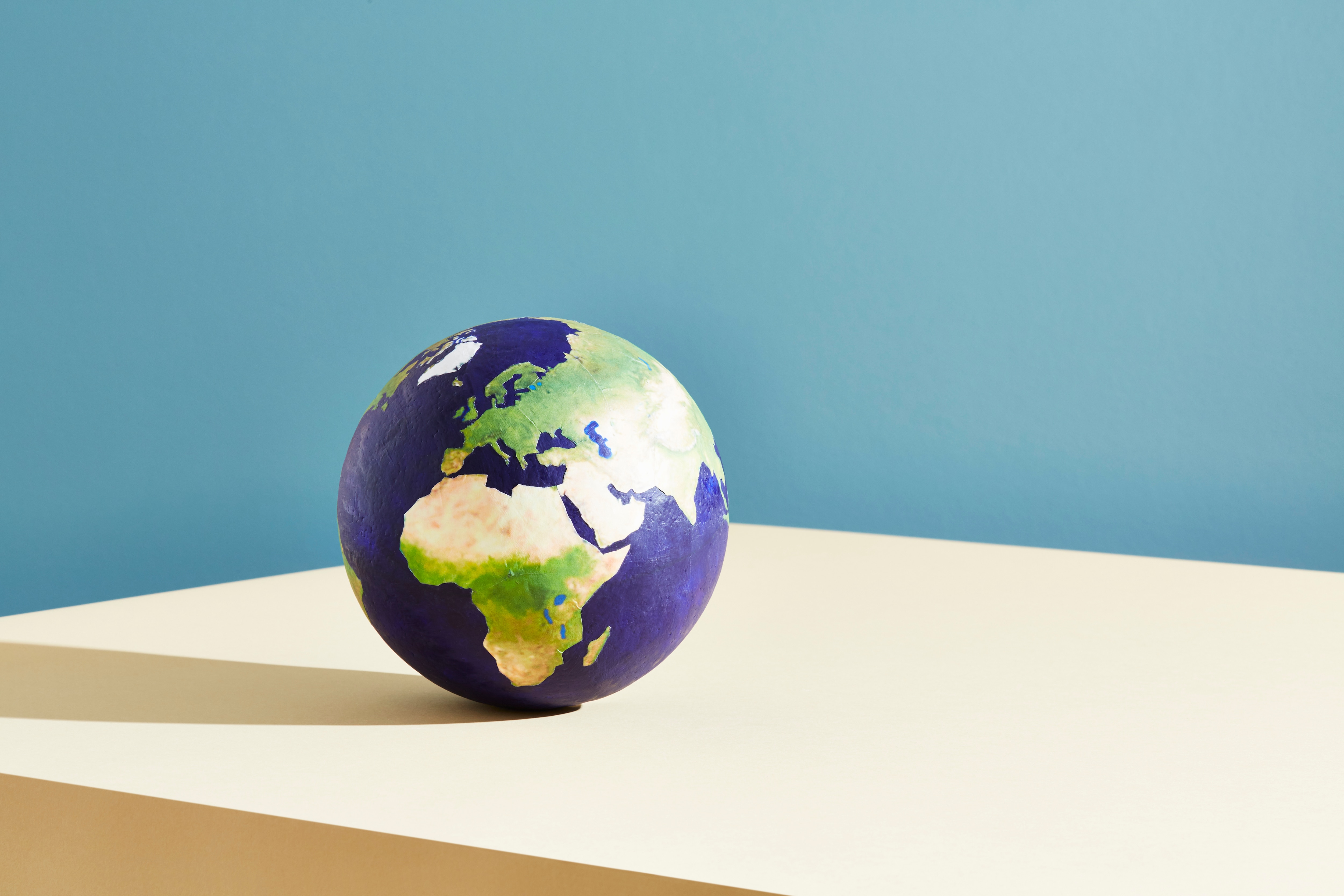 globe on a tabletop