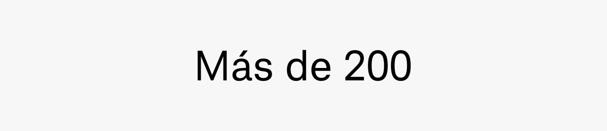 Más de 200