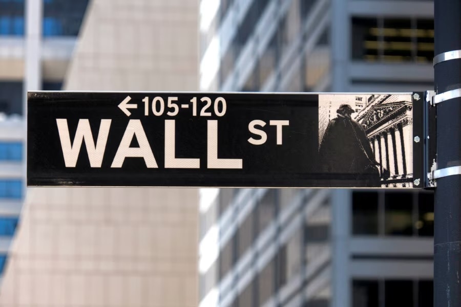New kids on the block Sign for address of 105-120 Wall Street